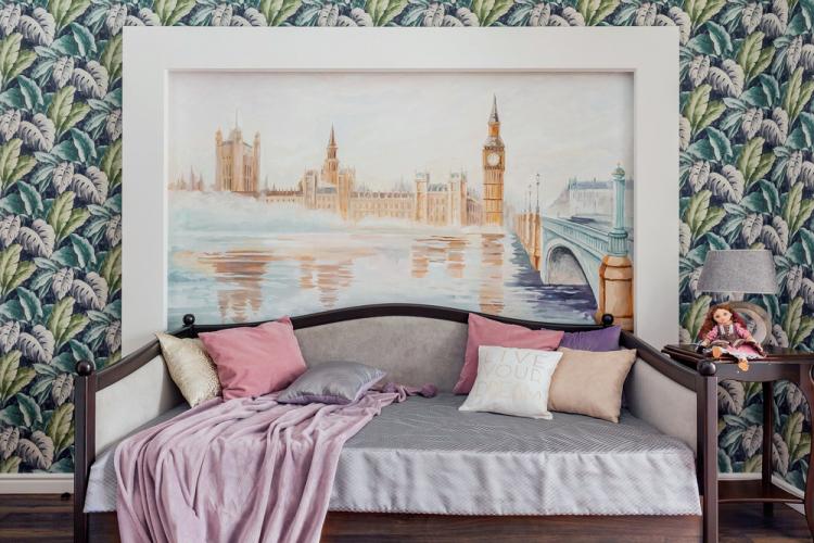 Chambre d'enfant pour une adolescente - design d'intérieur