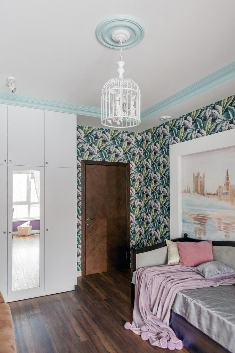 Chambre d'enfant pour une adolescente - design d'intérieur