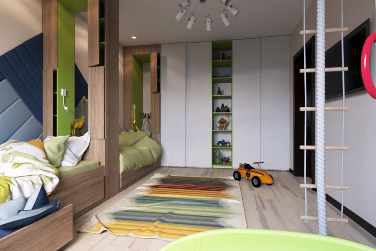 Chambre d'enfants pour deux garçons - design d'intérieur
