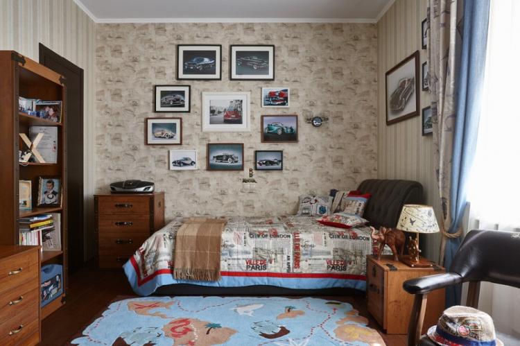 Conception d'une chambre d'enfant pour un garçon dans un style classique