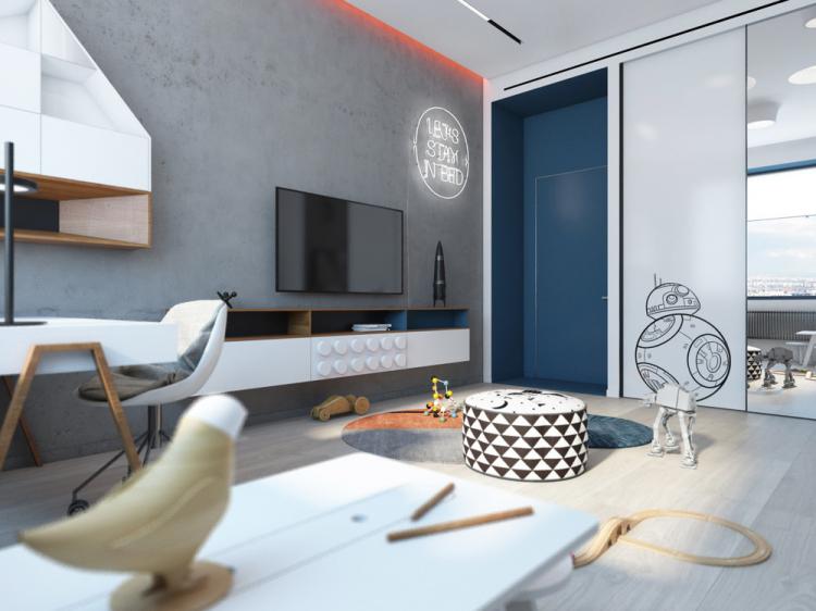 Chambre d'enfants Gravity - design d'intérieur