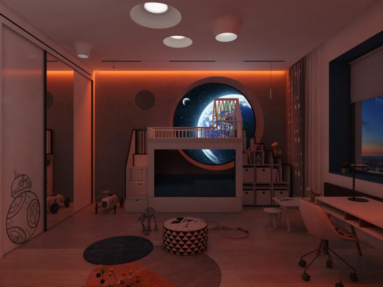 Chambre d'enfants Gravity - design d'intérieur