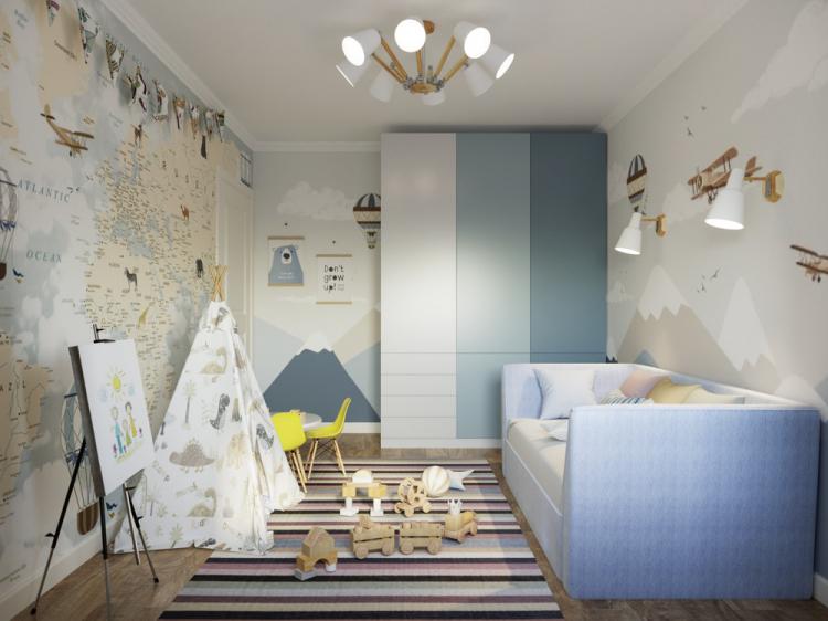 Chambre d'enfant Univers pour un découvreur - décoration d'intérieur