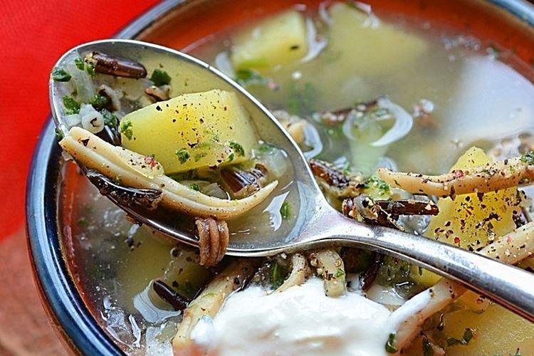 Soupe de calmar diète - recettes