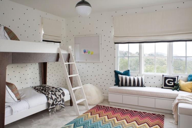 Chambre d'enfants pour filles dans un style moderne - Design d'intérieur