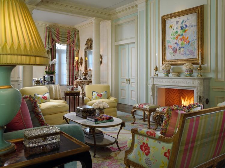 Séjour 17 m² dans un style vintage - design d'intérieur