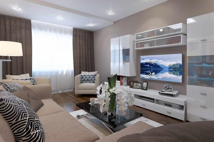 Salon design 18 m² - des photos de vrais intérieurs