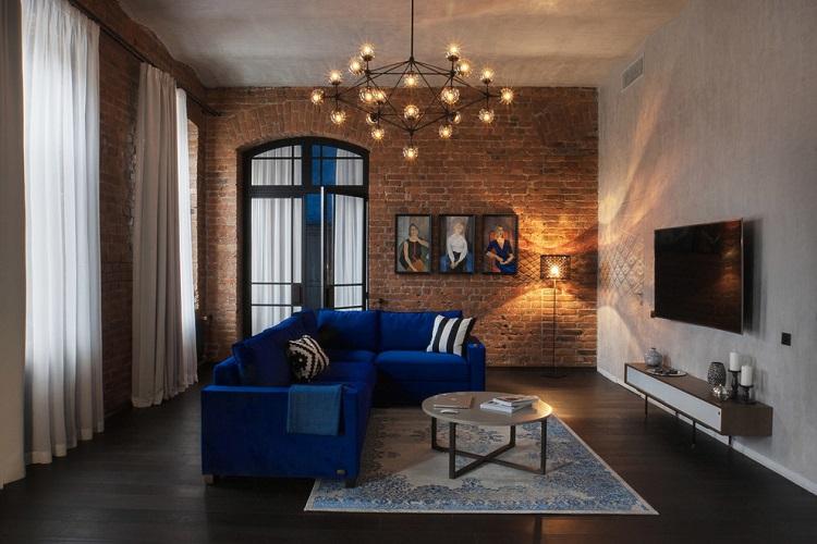 Salon de style loft - Design d'intérieur 2019