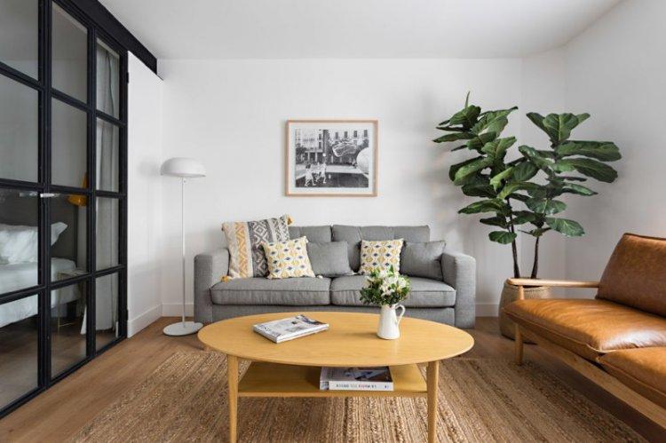 Salon dans un style scandinave - photo de design d'intérieur