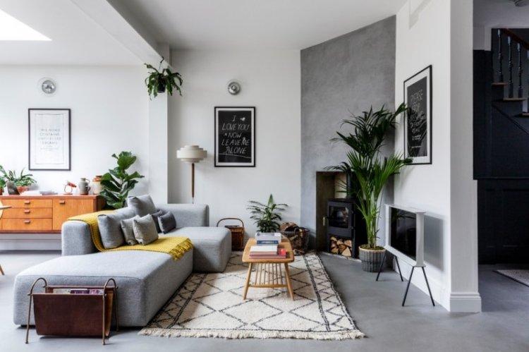 Salon dans un style scandinave - photo de design d'intérieur