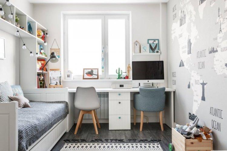 Chambre d'enfant dans un style scandinave - photo de design d'intérieur