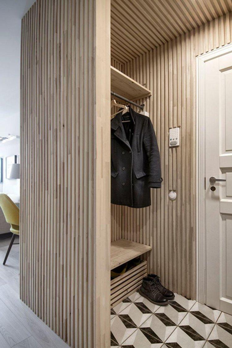 Couloir et couloir de style scandinave - photo de design d'intérieur