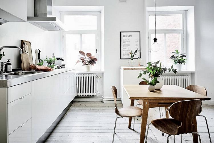 Finition du sol - Conception de la cuisine 12 m²