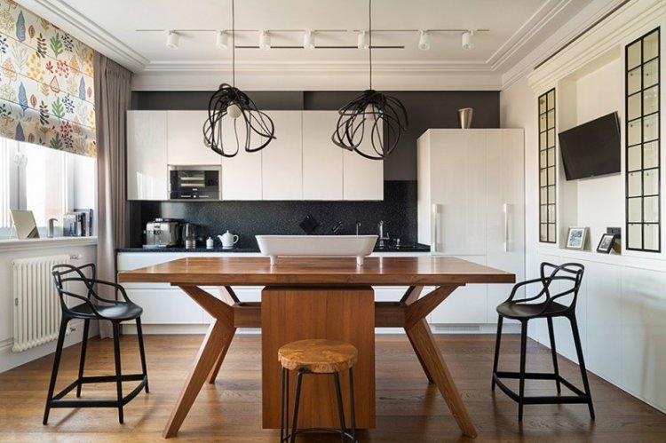 Cuisine 14 m² - photo design d'intérieur