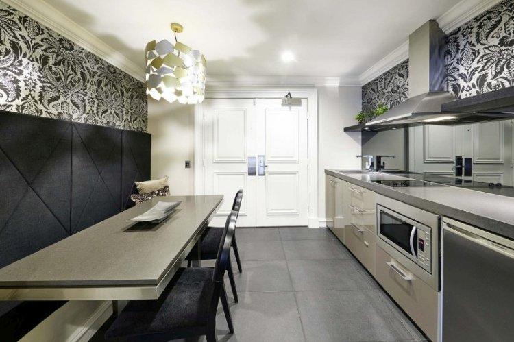 Cuisine grise 20 m² - Design d'intérieur