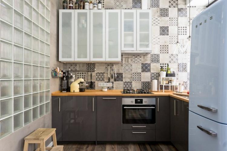 Design d'intérieur de cuisine 9 m² - des photos de vrais intérieurs