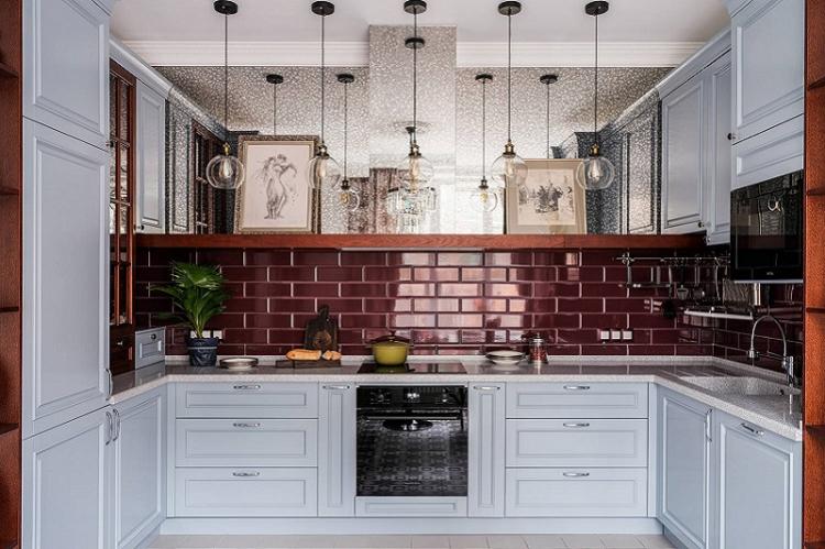 Design d'intérieur de cuisine 9 m² - des photos de vrais intérieurs