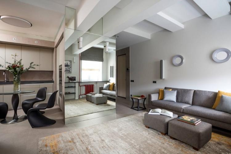 Plus de surfaces de miroir - Design cuisine-salon