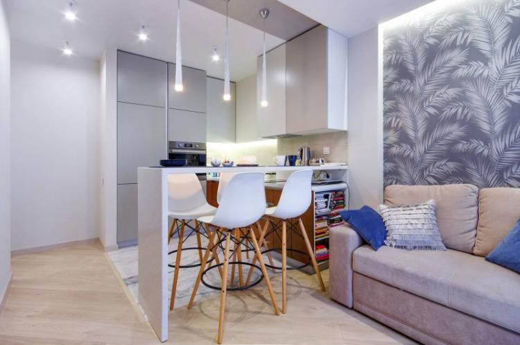 Éclairage à plusieurs niveaux - Conception cuisine-salon