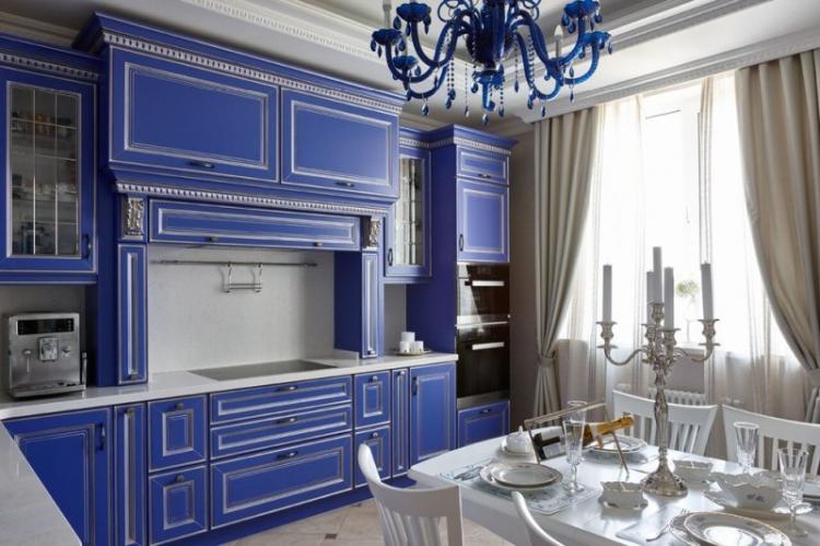 Rideaux et textiles - Conception de cuisine classique