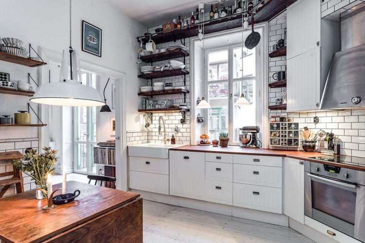 Design d'intérieur de cuisine de style scandinave - photo