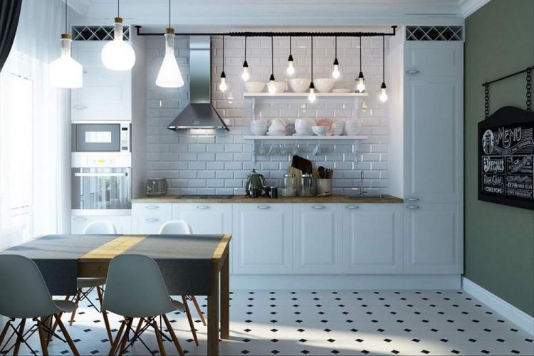 Design d'intérieur de cuisine de style scandinave - photo