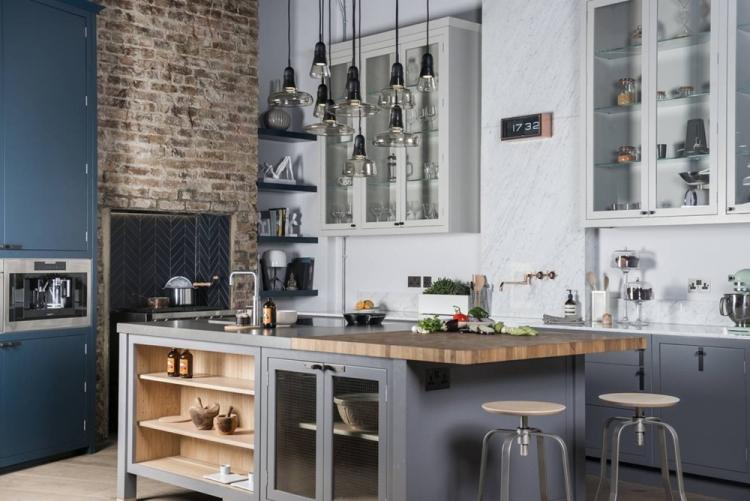 Cuisine de style loft gris - Design d'intérieur