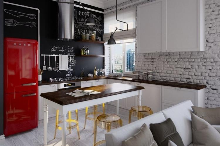 Conception de cuisine de style loft - photos de vrais intérieurs