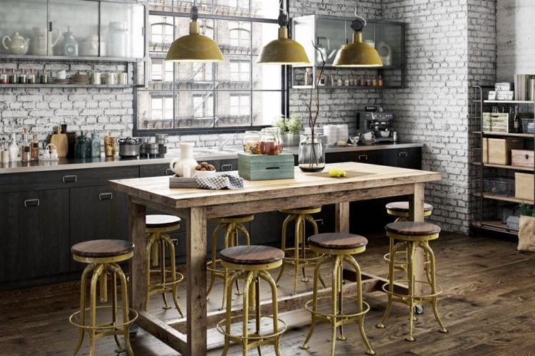 Conception de cuisine de style loft - photos de vrais intérieurs