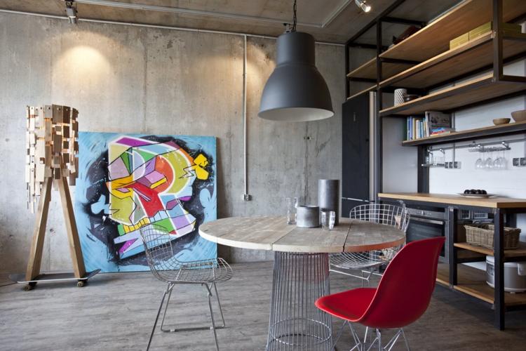 Conception de cuisine de style loft - photos de vrais intérieurs