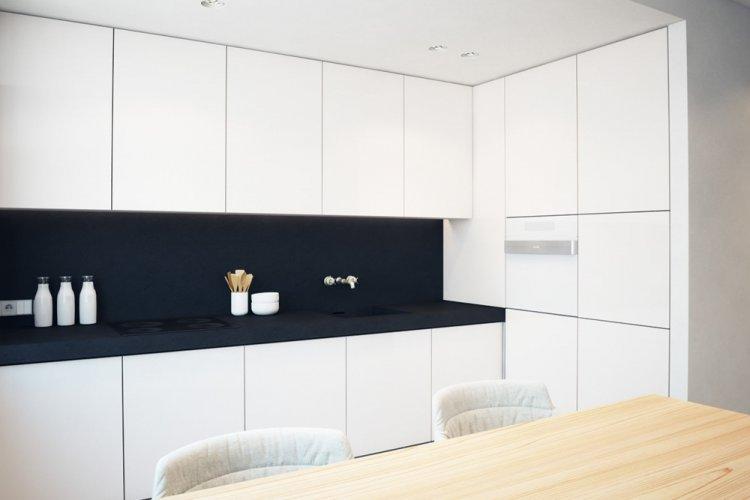 Cuisine dans le style du minimalisme - photo de design d'intérieur