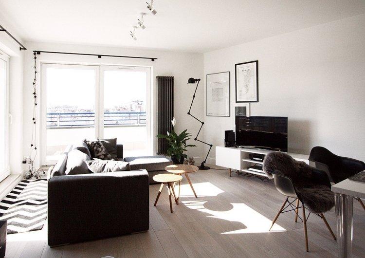 Intérieur scandinave à Varsovie - Design d'appartement de style scandinave