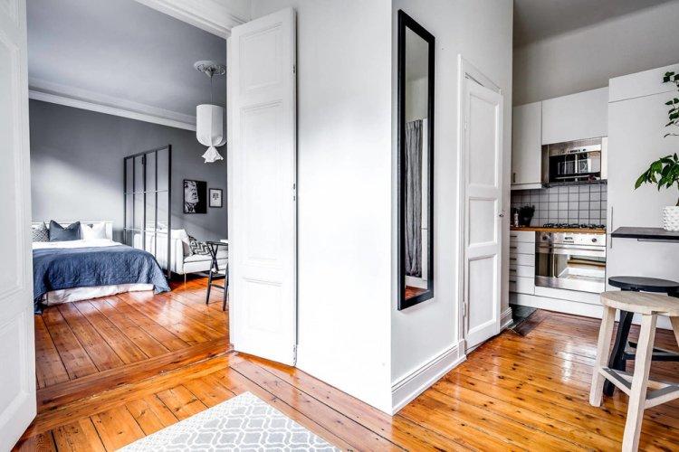 Accent sur le sol - Design d'appartement de style scandinave