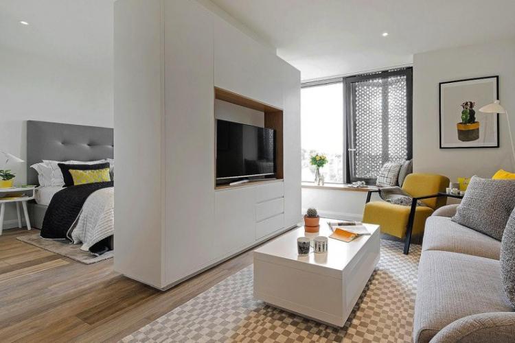 Conception d'un petit appartement dans le style du minimalisme