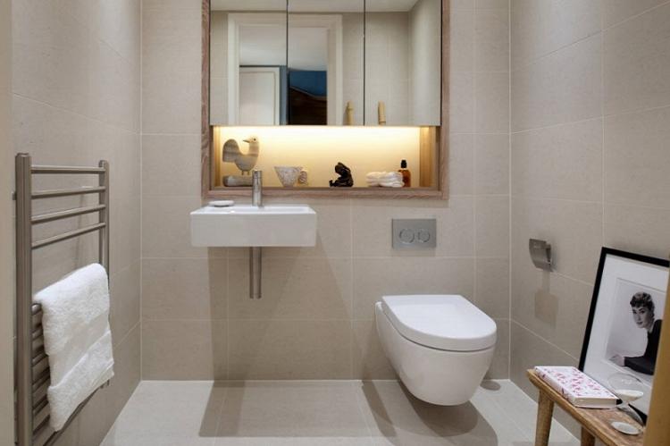 Conception de petites toilettes - photos d'intérieurs réels