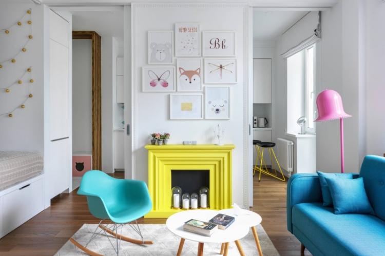 Conception d'un petit salon - photos d'intérieurs réels