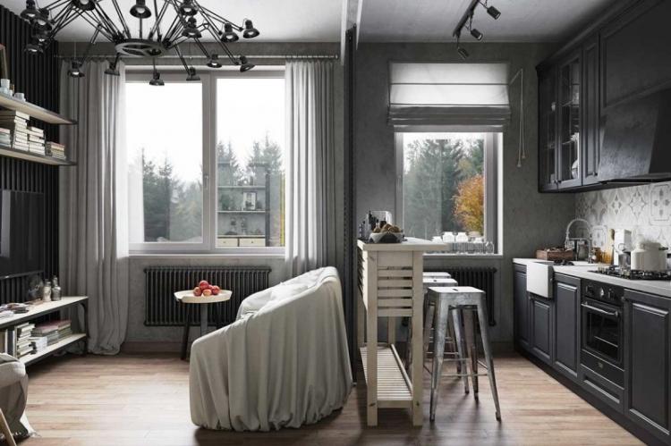 Tons sombres - Palette de couleurs pour un petit appartement
