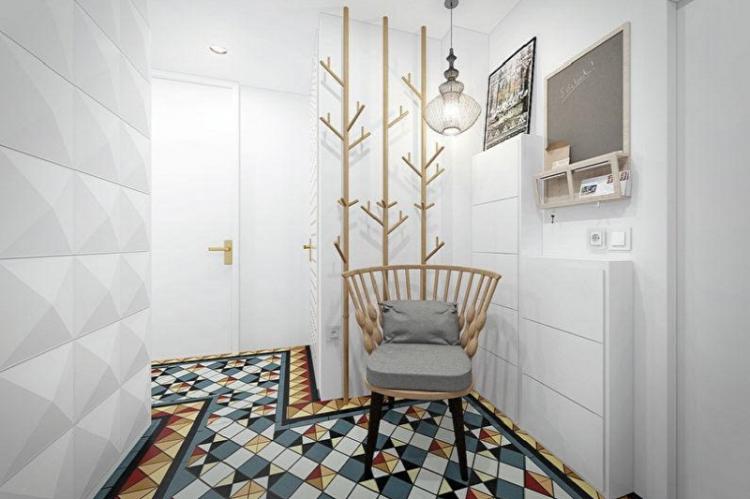 Conception d'un petit couloir - photos d'intérieurs réels