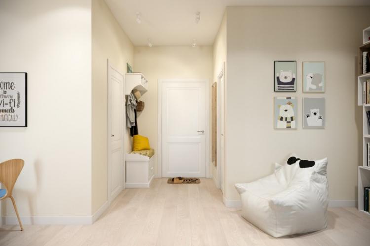 Conception d'un petit couloir - photos d'intérieurs réels