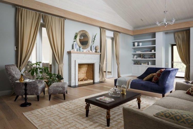 Conception de salon dans le grenier - photo