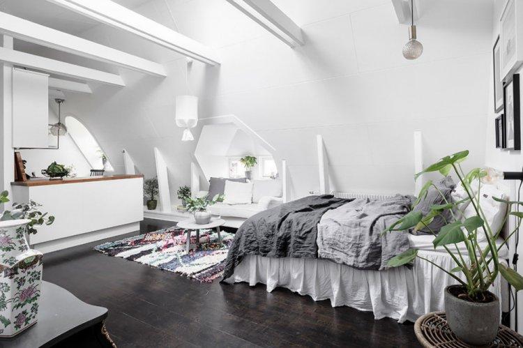 Aménagement des combles 33 m² à Stockholm - Conception d'un studio 33 m²