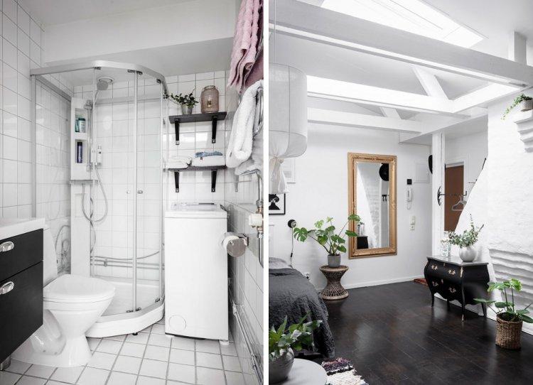 Aménagement des combles 33 m² à Stockholm - Conception d'un studio 33 m²