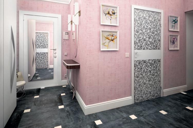 Couloir rose - Design d'intérieur 2019