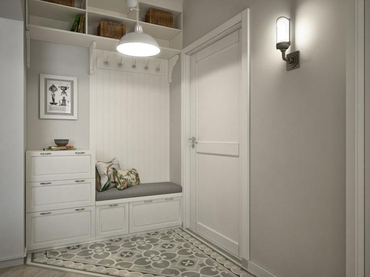 Couloir blanc à Khrouchtchev - Design d'intérieur