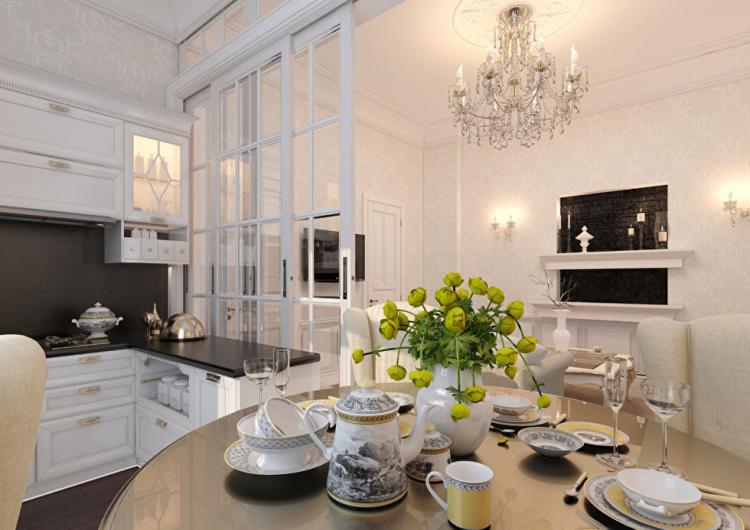 Style français à l'intérieur de l'appartement