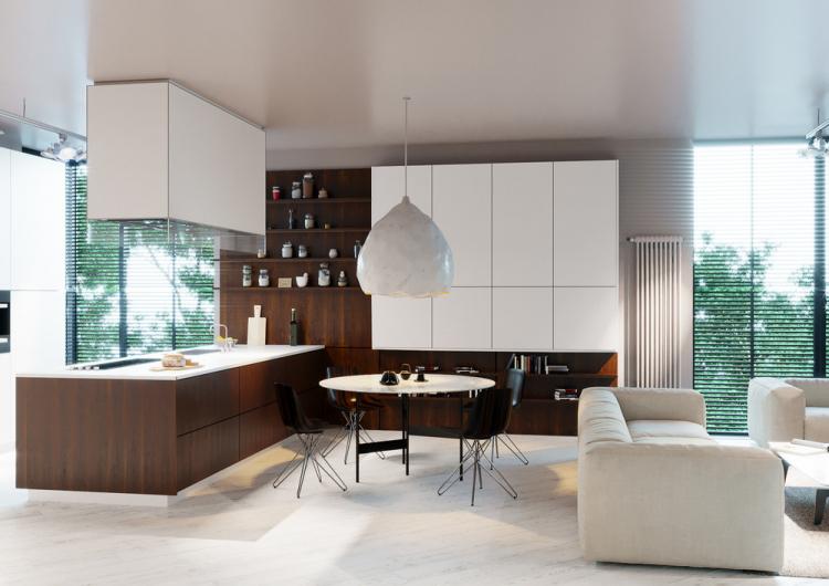 Projet de conception d'appartement de ciel blanc