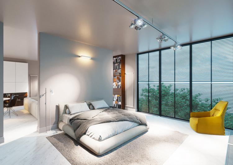 Projet de conception d'appartement de ciel blanc