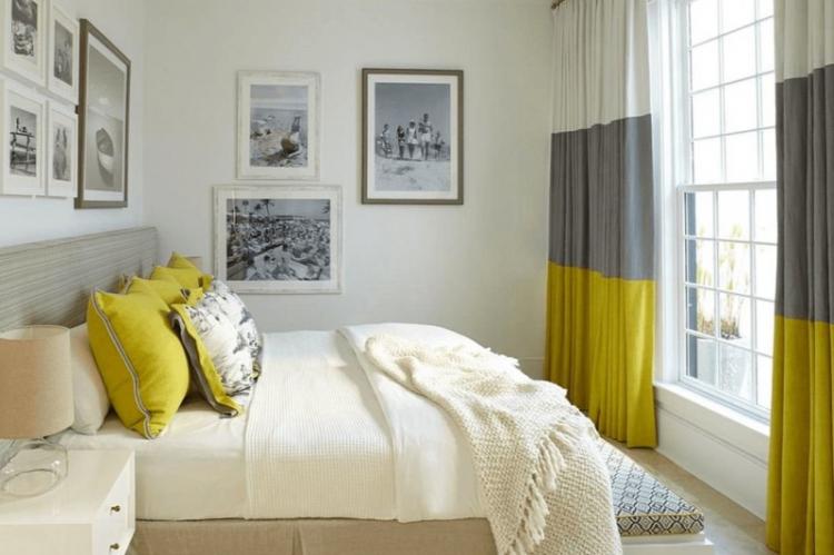 Chambre jaune ou orange 10 m² - Design d'intérieur