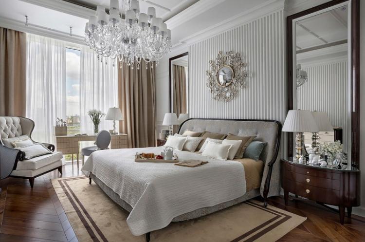 Chambre dans un style classique - photo de design d'intérieur