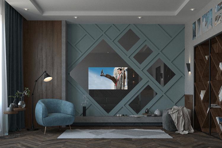 Mur de miroir - Conception de mur de télévision